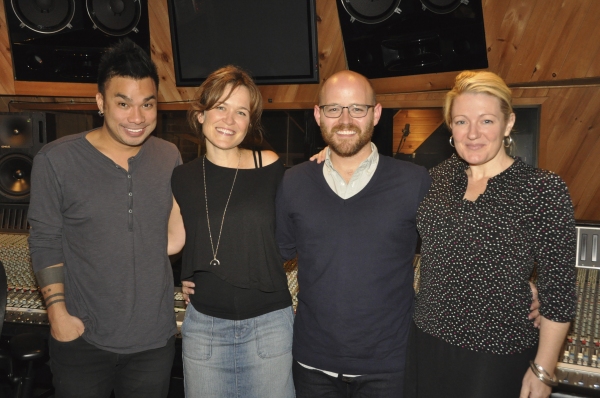 Exclusive Photo Coverage: In the Recording Studio with the Cast of NEWSIES for Carols For A Cure  Image