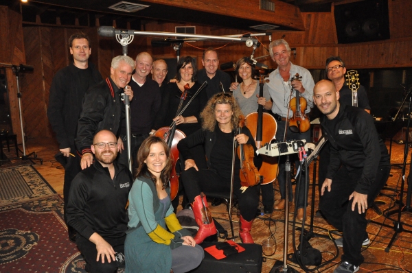 Exclusive Photo Coverage: In the Recording Studio with the Cast of NEWSIES for Carols For A Cure  Image
