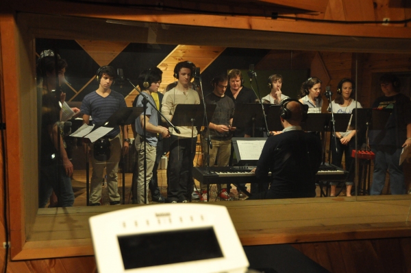 Exclusive Photo Coverage: In the Recording Studio with the Cast of NEWSIES for Carols For A Cure  Image