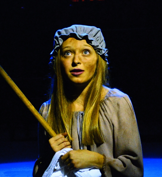 Young Cosette, played by Anja Reese of Carmel, sings Ã¢â‚¬Å“Castle on a Clou Photo