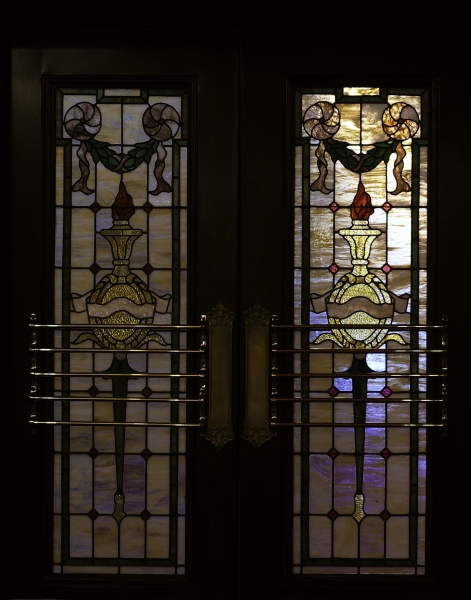 Stained Glass Window Doors in the lobby Entrance Photo