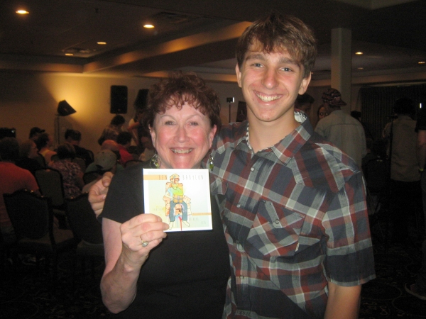 Singer/songwriter Ben Babylon with conference attendee Gloria Noble of Tucson, Arizon Photo