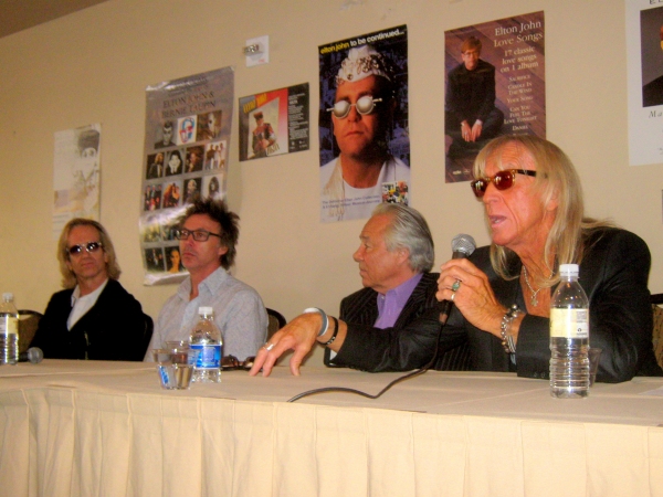 The Elton John Band answers questions from fans at Elton Expo 2013. L-R: Kim Bullard, Photo