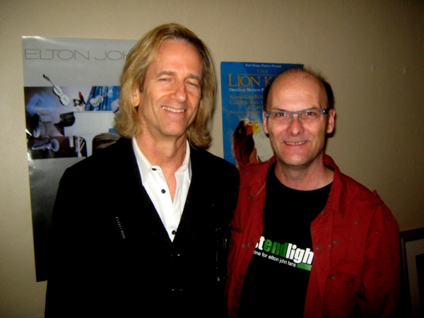 Kim Bullard, keyboardist with the Elton John Band, and Kevin Bell, editor of East End Photo