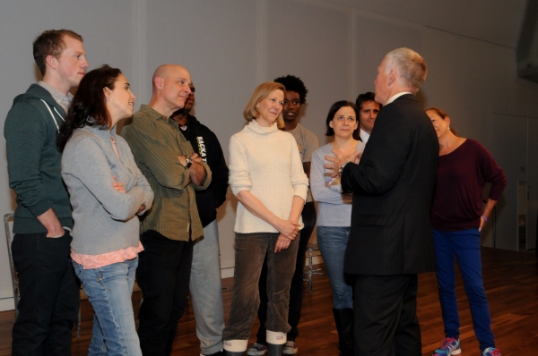 Dennis Shepard speaks with members of the FordÃ¢â‚¬â„¢s Theatre Society cas Photo