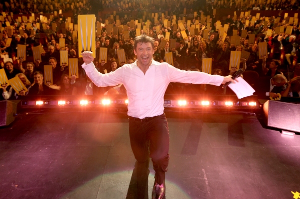 Actor Hugh Jackman performs onstage during 'Hugh Jackman... One Night Only' Benefitin Photo