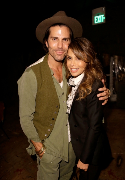 Designer Greg Lauren and singer Paula Abdul Photo