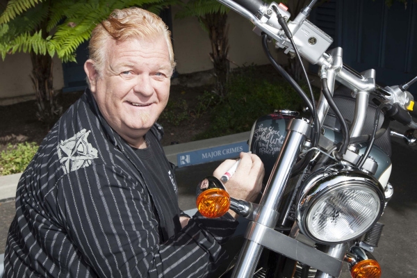 Johnny Whitaker (Family Affair) signs bike Photo