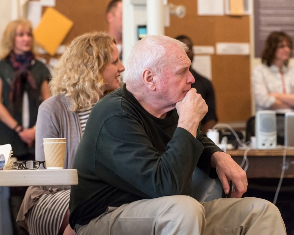 Brian Dennehy (Kalen Harriman in the immediate background) in rehearsal Photo