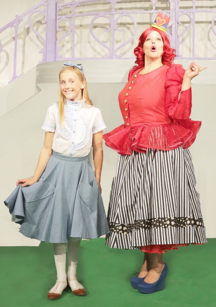 Rachel Forney as Alice and Deb Paul as Queen of Hearts Photo