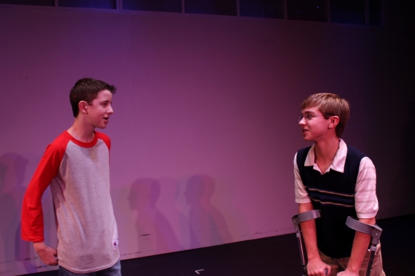 tyler Montgomery as evan and colin lynch as archie Photo
