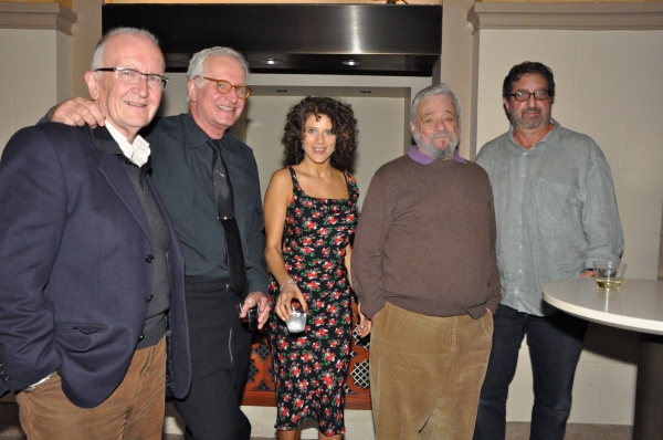 John Doyle, Jack Viertel, Cyrille Aimee, Stephen Sondheim and Peter Gethers Photo