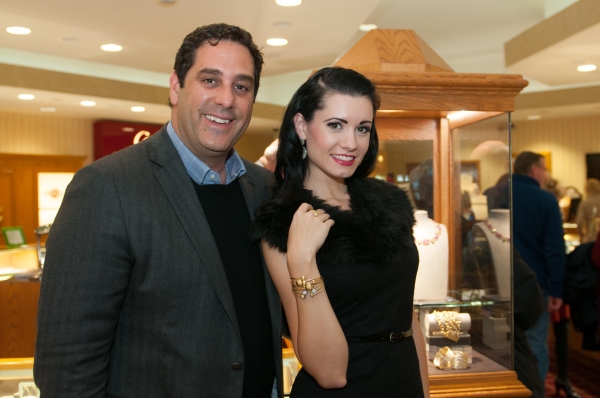 Moise Cohen, president of Marco Bicego, USA, with model Brittany Everitt Photo
