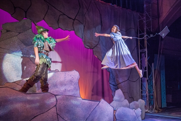 Martin Tebo (Peter Pan) and Carly Cooney/Katie McLoughlin (Wendy) Photo