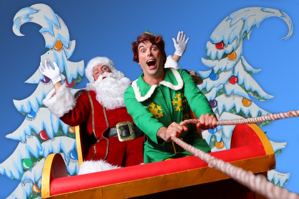 Kala''au as Santa and Jami Keck as the Buddy the Elf Photo