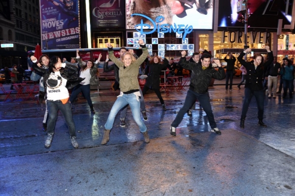 Photo Flash: Drama League Founding Supporters' Flash Mob Proposal in Times Square 