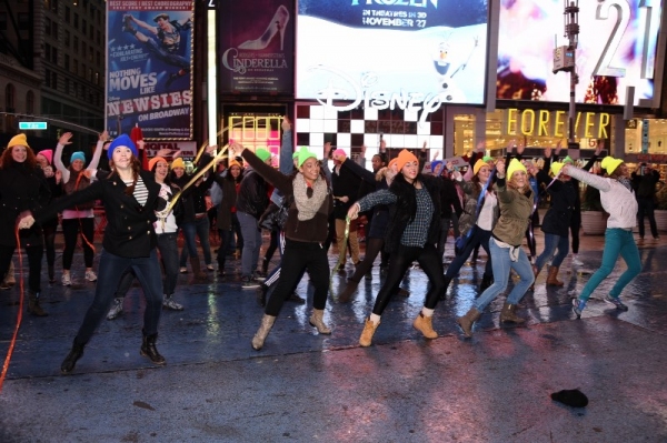 Photo Flash: Drama League Founding Supporters' Flash Mob Proposal in Times Square Image