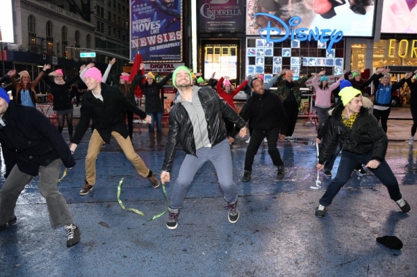 Photo Flash: Drama League Founding Supporters' Flash Mob Proposal in Times Square Image