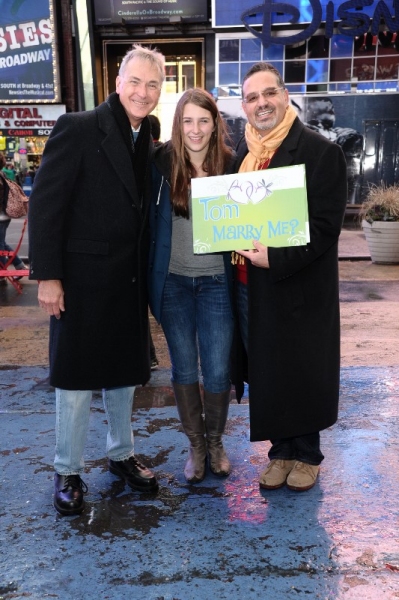 Photo Flash: Drama League Founding Supporters' Flash Mob Proposal in Times Square Image