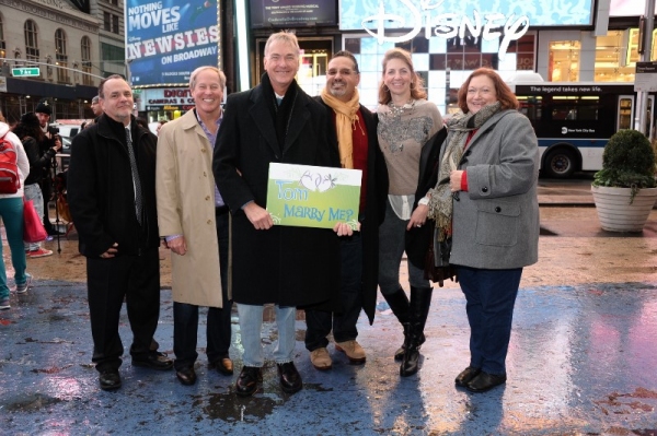 Photo Flash: Drama League Founding Supporters' Flash Mob Proposal in Times Square Image
