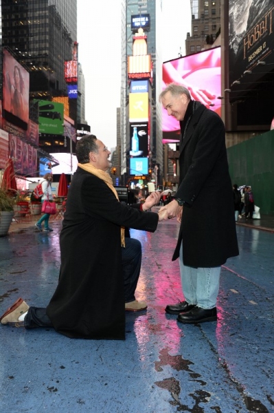 Photo Flash: Drama League Founding Supporters' Flash Mob Proposal in Times Square Image