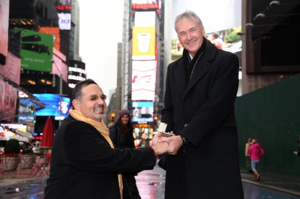 Photo Flash: Drama League Founding Supporters' Flash Mob Proposal in Times Square Image