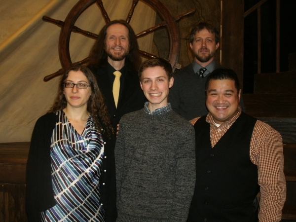 Anthony Parsons, Lindsay Williams, (front row) Jennifer Ruggieri, Adam Hall and Eugen Photo