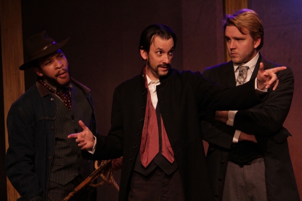 Lewis Payne (Brandon Balque), John Wilkes Booth (Jon L. Egging), and John Surratt (Jo Photo