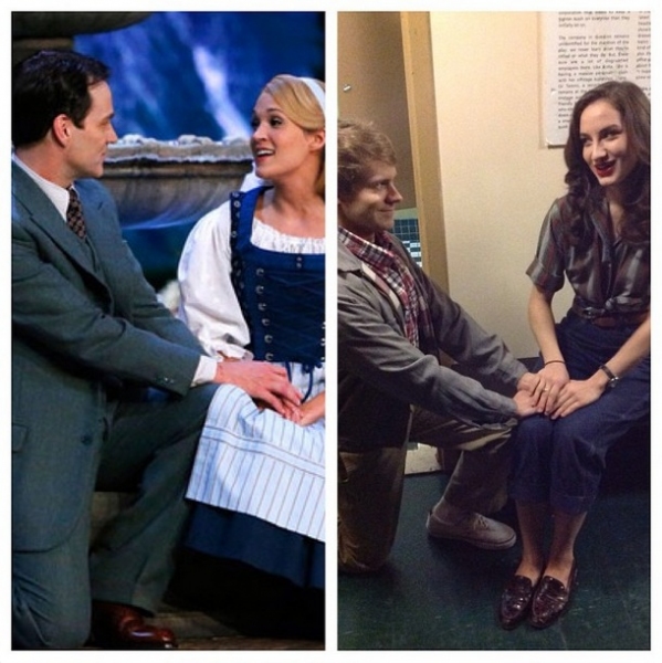 Photo Flash: Saturday Intermission Pics, Dec 7 - EVITA Tour Stacks a Game-Day Pyramid, KINKY BOOTS Celebrates GRAMMY Nom and More! Image