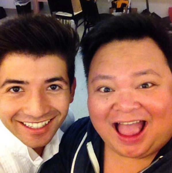 Photo Flash: Saturday Intermission Pics, Dec 7 - EVITA Tour Stacks a Game-Day Pyramid, KINKY BOOTS Celebrates GRAMMY Nom and More! Image