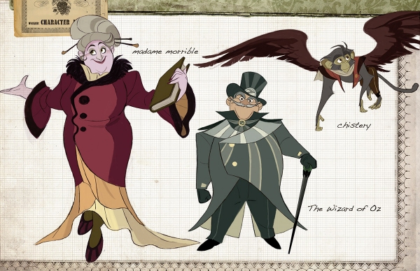 Photo Flash: WICKED As An Animated Film? Disney Artist Imagines Cartoon Elphaba, Glinda and More! Image