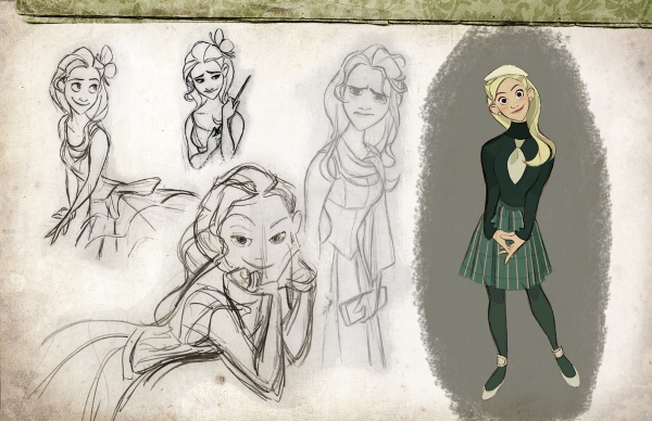 Photo Flash: WICKED As An Animated Film? Disney Artist Imagines Cartoon Elphaba, Glinda and More! Image