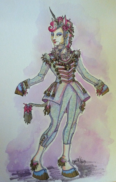 Photo Flash: Erik Teague's Costume Sketches for WNO's THE LION, THE UNICORN, AND ME Image