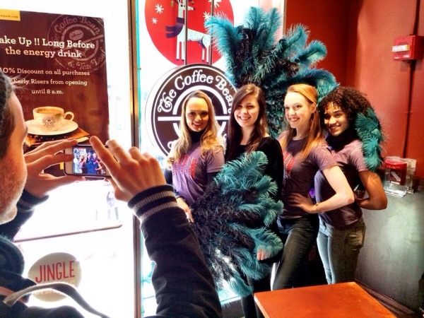 Photo Flash: PIPPIN's Sabrina Harper, Gabrielle McClinton & Bethany Moore Visit Coffee Bean & Tea Leaf Image