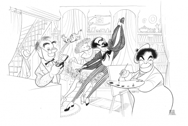 Photo Flash: Marlon Brando, Arthur Miller & More Immortalized by Hirschfeld; First Look at NYPL's THE LINE KING Exhibit! Image