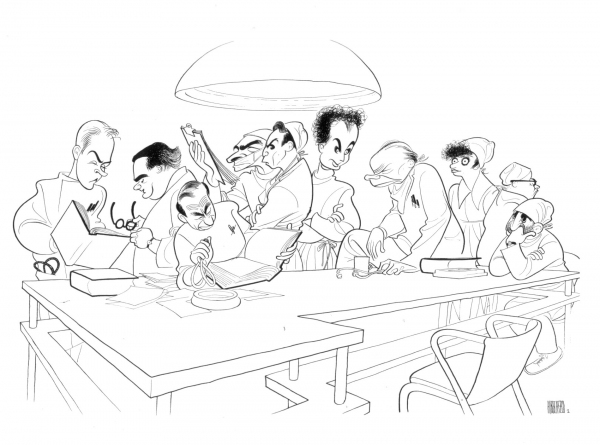 Photo Flash: Marlon Brando, Arthur Miller & More Immortalized by Hirschfeld; First Look at NYPL's THE LINE KING Exhibit! Image