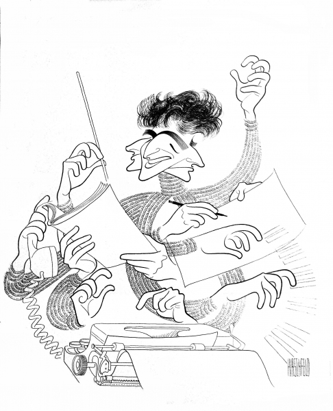 Photo Flash: Marlon Brando, Arthur Miller & More Immortalized by Hirschfeld; First Look at NYPL's THE LINE KING Exhibit! Image