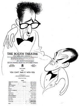 George Kaufman and Moss Hart with program for You CanÃ¢â‚¬â„¢t Take It With Photo