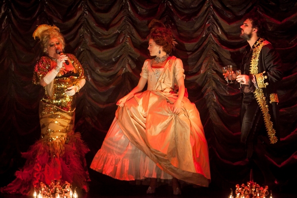 Shelly Watson as Madame Drosselmeyer, Laura Careless as Marie-Claire and Jeff Takacs  Photo