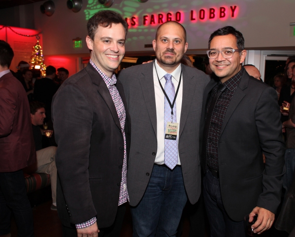 Playwright Bobby Mort, Director Marc Warzecha and cast member Ithamar Enriquez Photo
