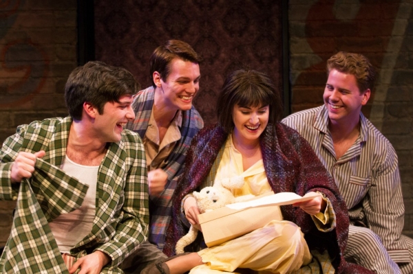 Louise (Maria Rizzo) gets a surprise birthday present from her stage pals Yonkers, An Photo