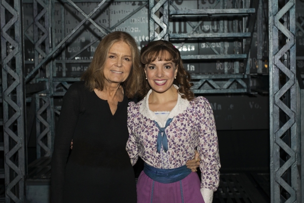 Photo Flash: Gloria Steinem Visits Broadway's NEWSIES Image