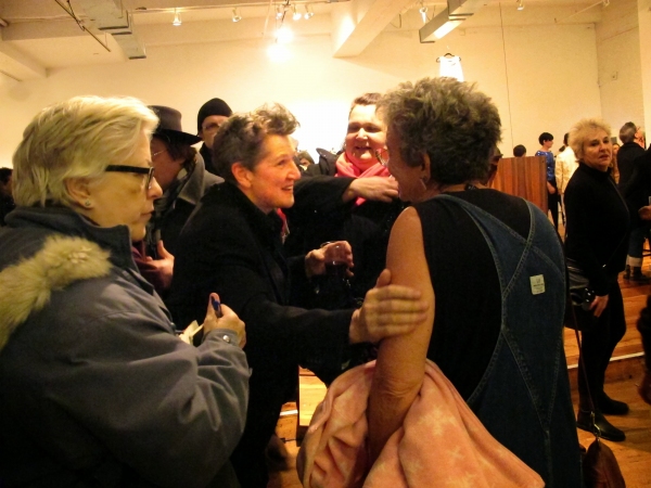 Peggy Shaw (center) and well-wishers Photo