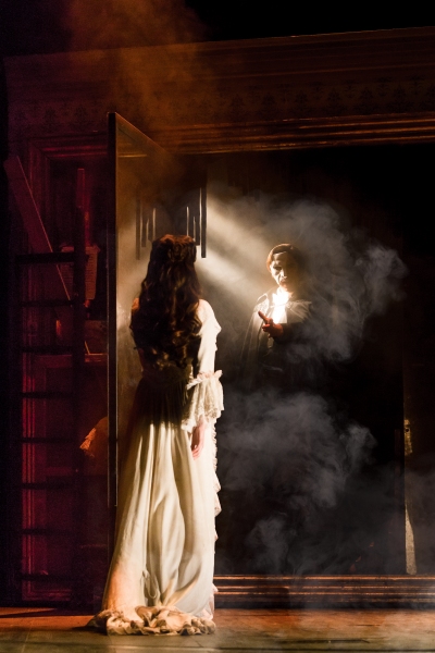 JULIA UDINE as Christine and COOPER GRODIN as The Phantom Photo