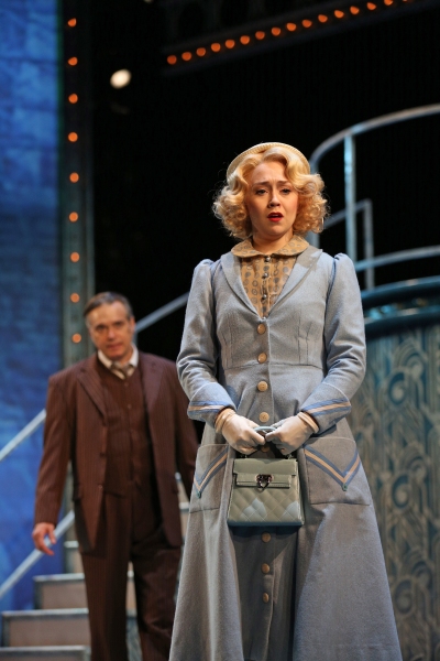 Laura Savage plays Allentown dreamer Peggy Sawyer, and Larry Adams is Broadway kingpi Photo