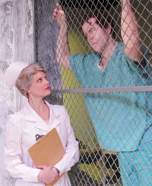 Kellie Kramer as Nurse Ratched and Tim Wisgerhof as McMurphy Photo