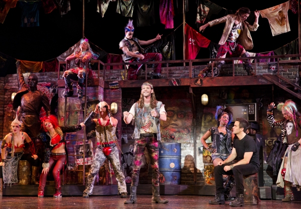 The cast of the national tour of We Will Rock You. Photo by Paul Kolnik. Photo