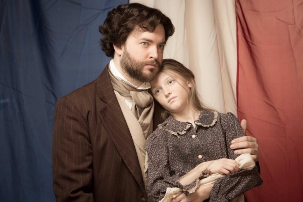 Kyle Olsen as Valjean, Elise Anderson as Young Cosette Photo