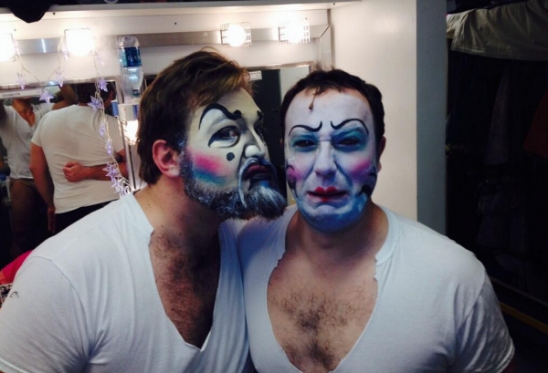 Photo Flash: Saturday Intermission Pics, Feb 1 - Broadway's 'Manly Mormons' Prep for Super Bowl Sunday; Plus MATILDA, KINKY BOOTS & More! Image