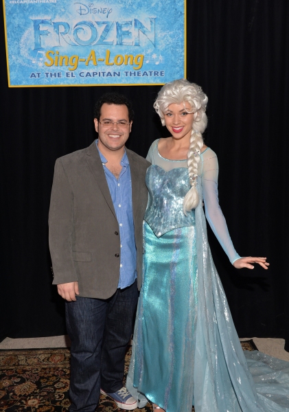 Josh Gad and ''Elsa'' Photo
